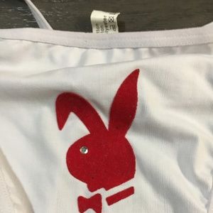 Playboy vintage red bunny thong